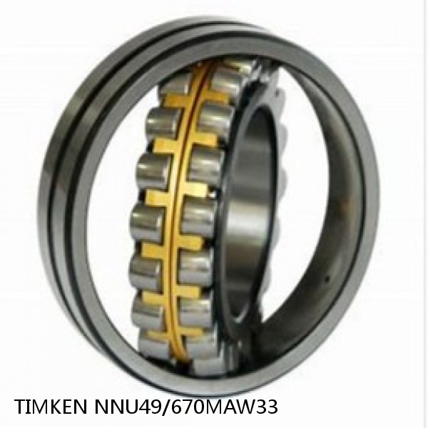 NNU49/670MAW33 TIMKEN Spherical Roller Bearings Brass Cage #1 image